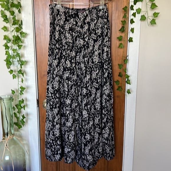 Boho Wide Leg Basque Waist Festival Flowy Pants 100% Rayon  | M - Picture 1 of 9